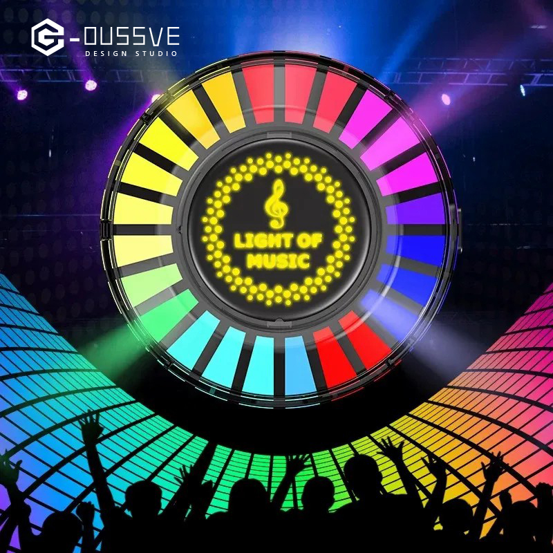 G-OUSSVE｜Car Aromatherapy Air Outlet, Car Atmosphere Light, Car Perfume 3D Pickup, RGB Voice-controlled Rhythm Light App control
