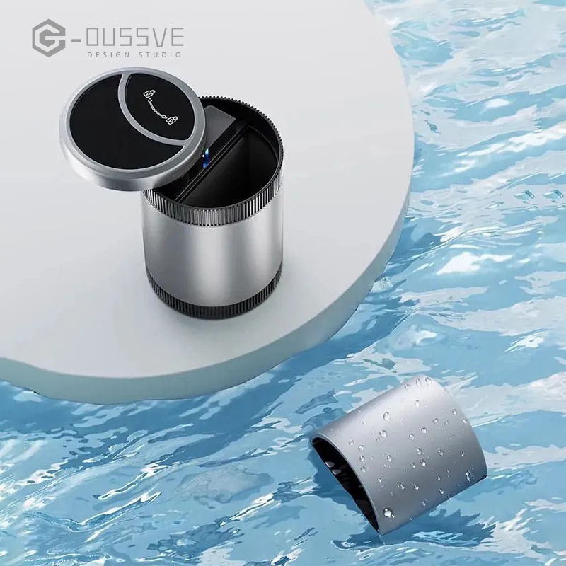 G-OUSSVE｜Car Ashtray With Light One-button Open Infrared Smokeless Ashtray With Lid Sealing Ring 