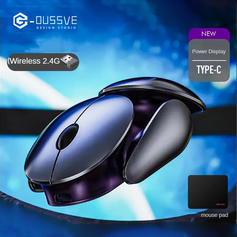 G-OUSSVE｜PX2 Charging Wireless Mouse with Mouse Pad, Silent and Silent Office Metal Mechanical Game, Esports Computer Laptop