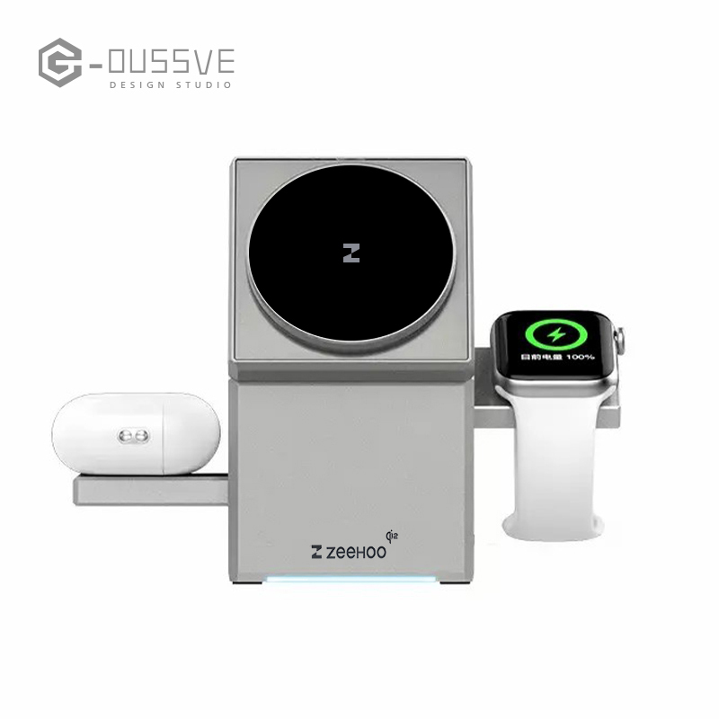 G-OUSSVE｜Wireless charger supports Qi2 protocol, compatible with MagSafe magnetic fast charging for phones, watches, and earbuds, compatible with Apple, Huawei, and Android