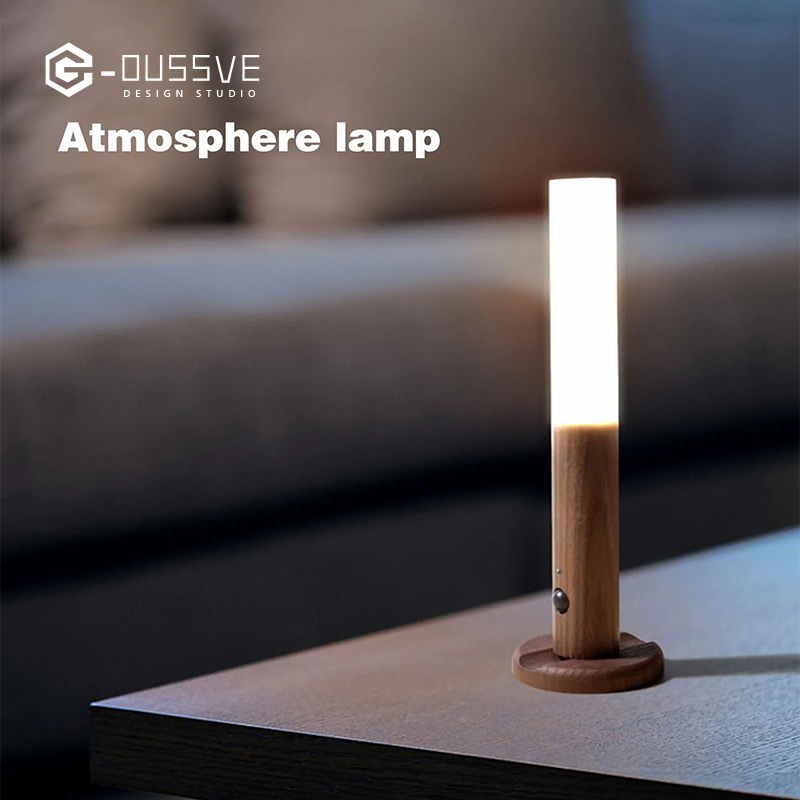 G-OUSSVE｜Magnetic Led Night Lamp Rechargeable Portable Motion Sensor Night Light No Plug USB Charge Wall Lamp for Hallway Bedroom Wardrobe Table Stairwell Cabinet Kitchen