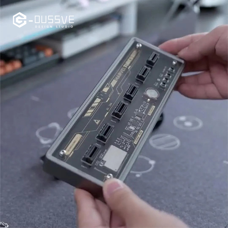 G-OUSSVE｜ISP Color Screen Desktop Clock, Huiguang Tube Desktop Alarm Clock, Desktop Creative Decoration