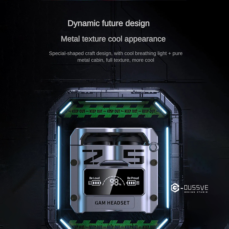 G-OUSSVE｜M25 gaming headset Bluetooth wireless 2024 new men's high sound quality sports Android& Apple universal