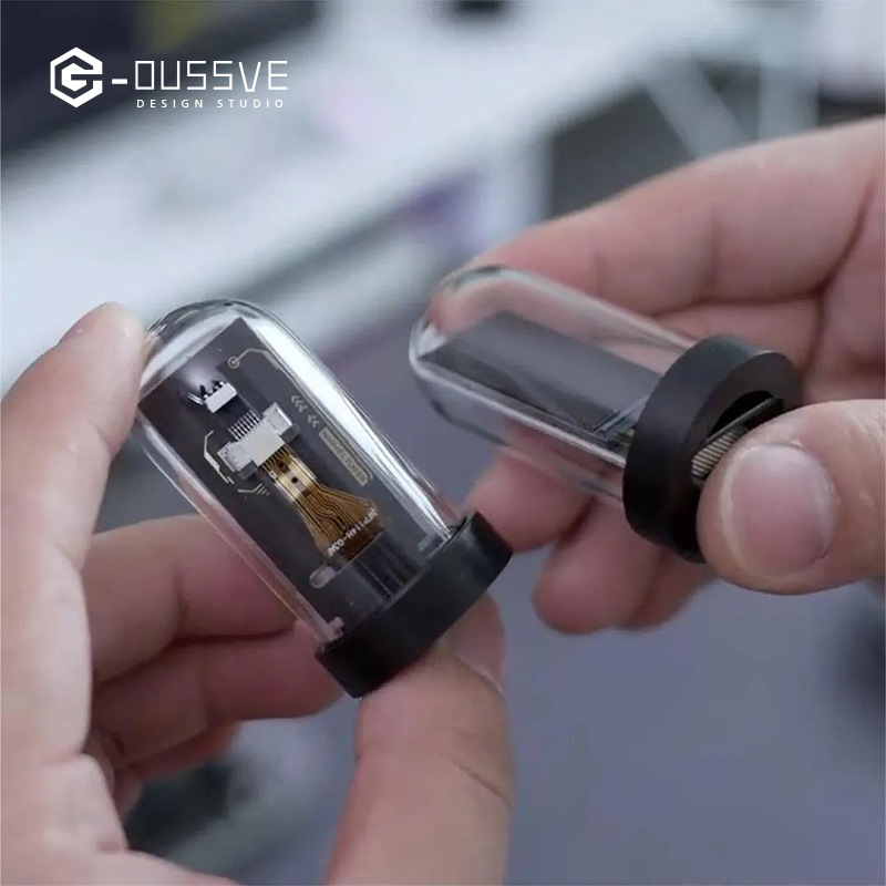 G-OUSSVE｜ISP Color Screen Desktop Clock, Huiguang Tube Desktop Alarm Clock, Desktop Creative Decoration