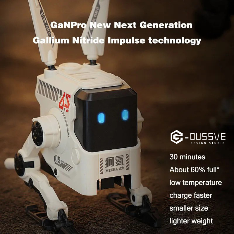 G-OUSSVE｜Gravity Planet Dog Nitrogen Mobile Phone GAN Charger Gallium Nitride Fast Charging Machine with 65W High Power Instant Charging Adapter