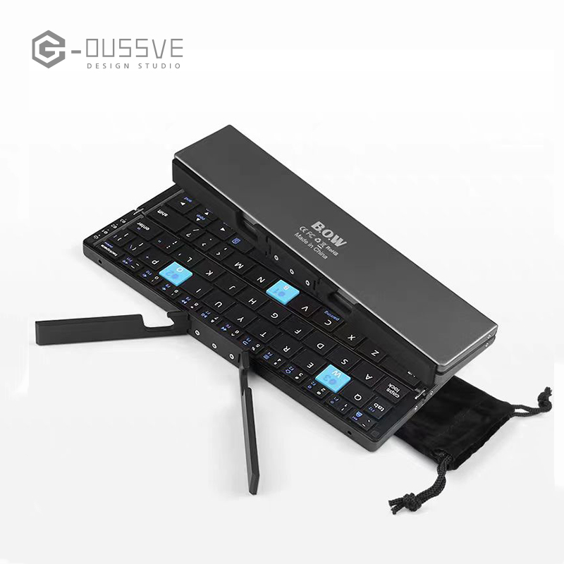 G-OUSSVE｜BOW Folding Bluetooth Keyboard Wireless Portable Mobile Phone Tablet Universal Portable Rechargeable-BGOODSHOP