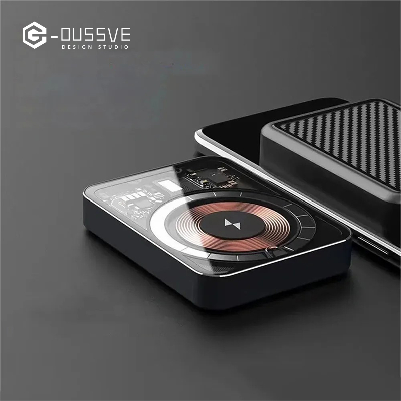 G-OUSSVE｜Industrial Style Power Bank Transparent Charging Treasure PD22.5W Fast Charging Magnetic Mobile Power Supply Large Capacity, Compact and Portable