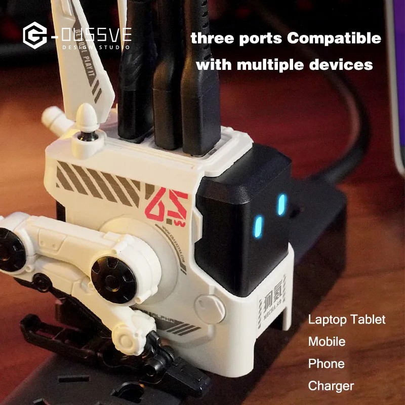 G-OUSSVE｜Gravity Planet Dog Nitrogen Mobile Phone GAN Charger Gallium Nitride Fast Charging Machine with 65W High Power Instant Charging Adapter