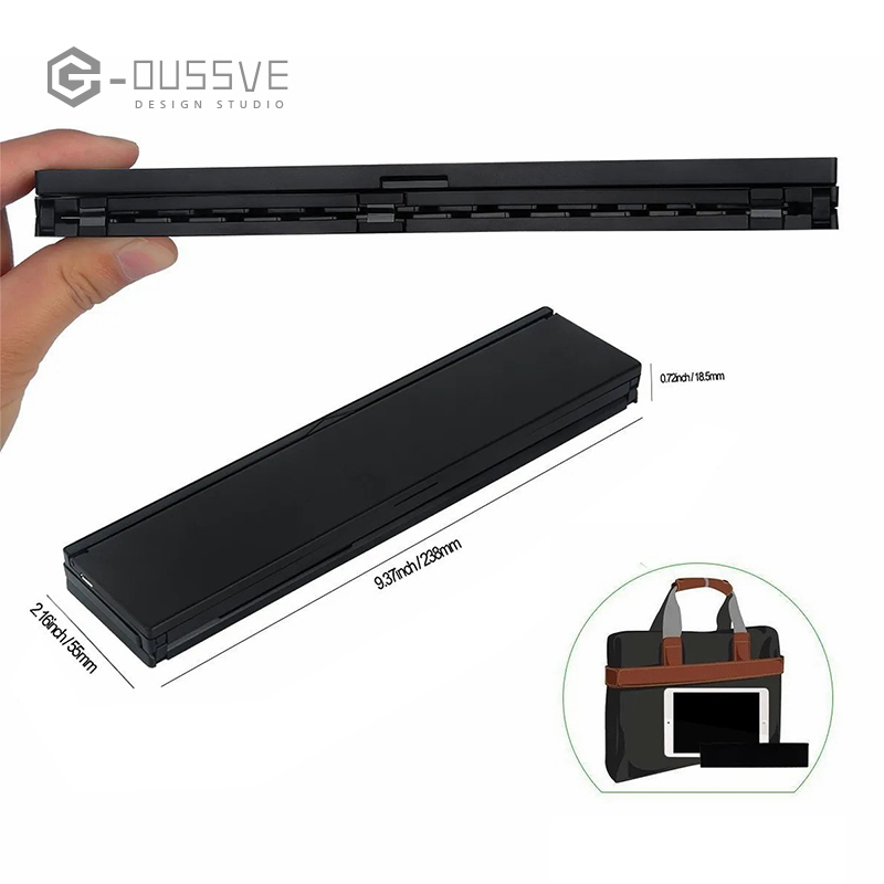 G-OUSSVE｜Wireless Tri-System Bluetooth Foldable Keyboard for Phones and Tablets, Mini Wireless Keyboard