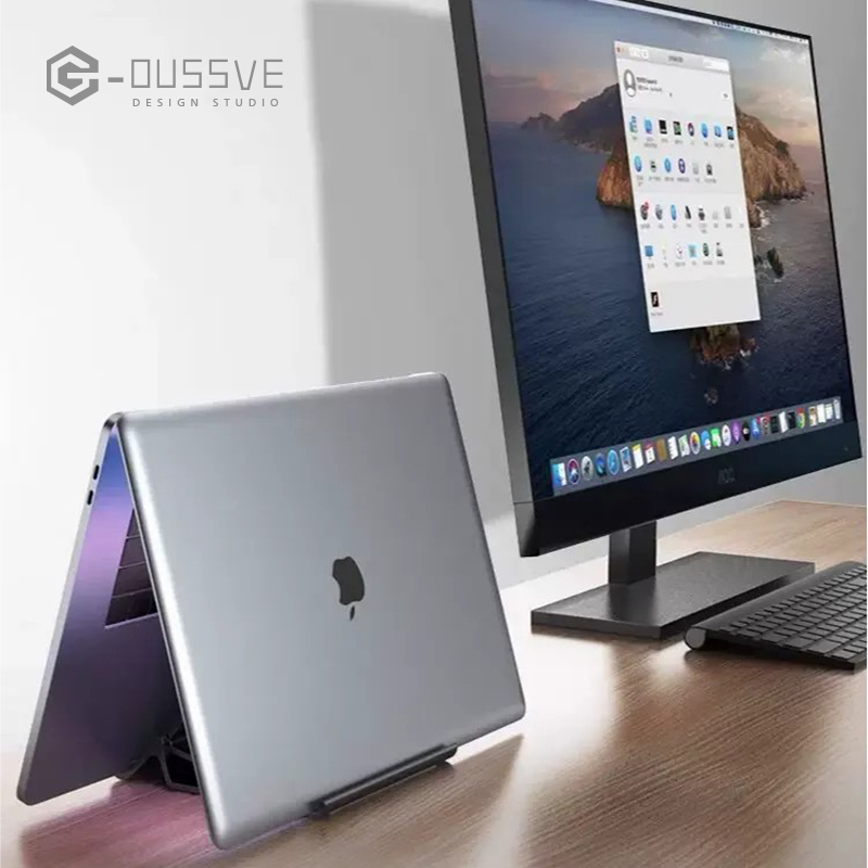 G-OUSSVE｜Laptop Vertical Stand, Desktop Computer Gravity Storage Rack, Vertical Holder, Cooling Support Stand, Universal Stand for Phones, iPads, Tablets, and Gaming Laptops