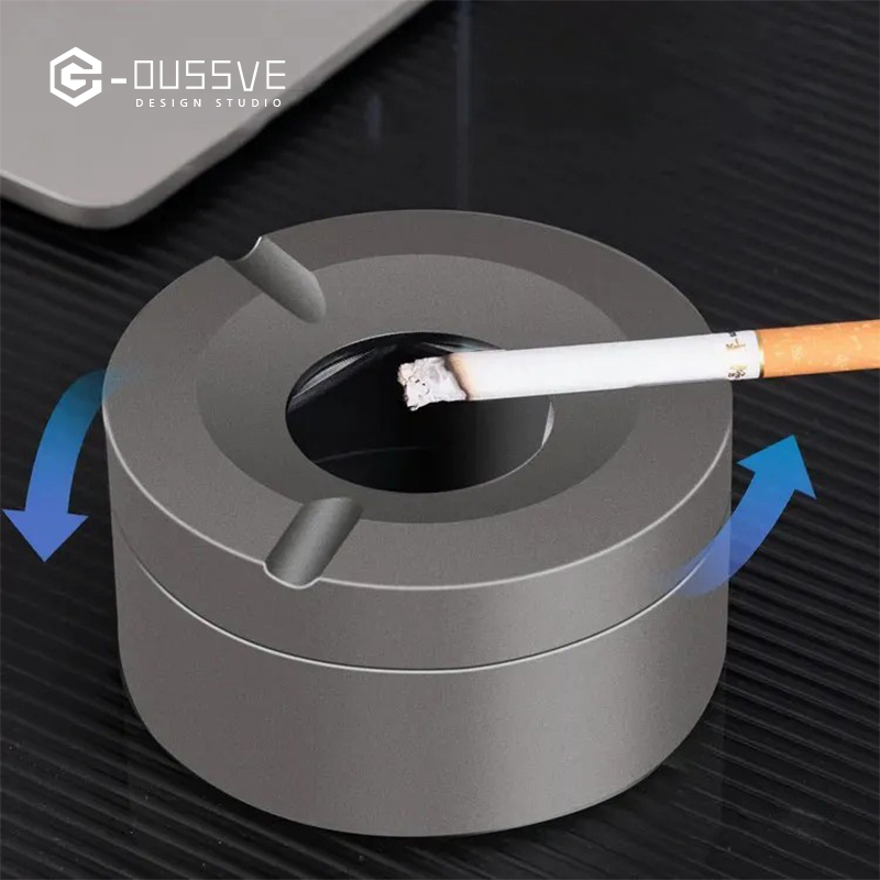 G-OUSSVE｜Anti Ash Ashtray Stainless Steel, Office and Home Stainless Steel Ashtray