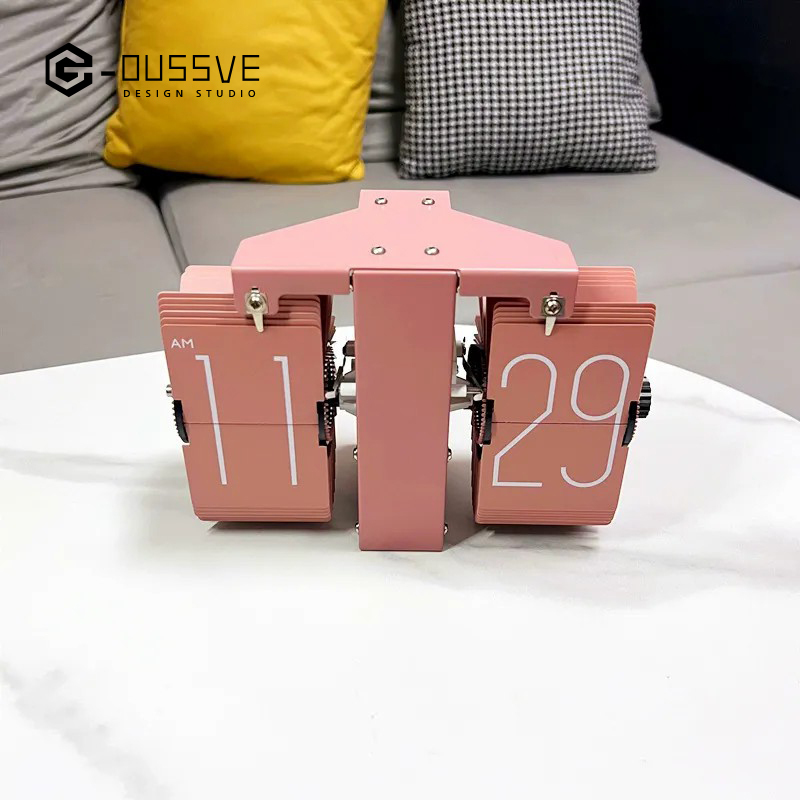 G-OUSSVE｜Automatic Page Flipping Mechanical Clock Balance Calendar European Creative Gateway Internet Celebrity Desktop Decoration