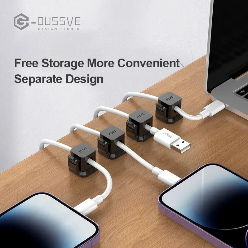 G-OUSSVE｜Data Dable Fixed Device, Cable Clip, Data Cable Management Organization, Can Be Used For Family, Office, Bedside Tables, Desktop, Etc