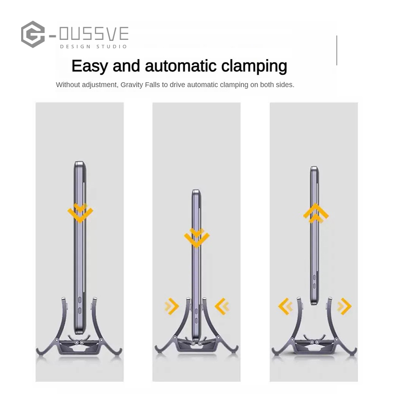 G-OUSSVE｜Laptop Vertical Stand, Desktop Computer Gravity Storage Rack, Vertical Holder, Cooling Support Stand, Universal Stand for Phones, iPads, Tablets, and Gaming Laptops
