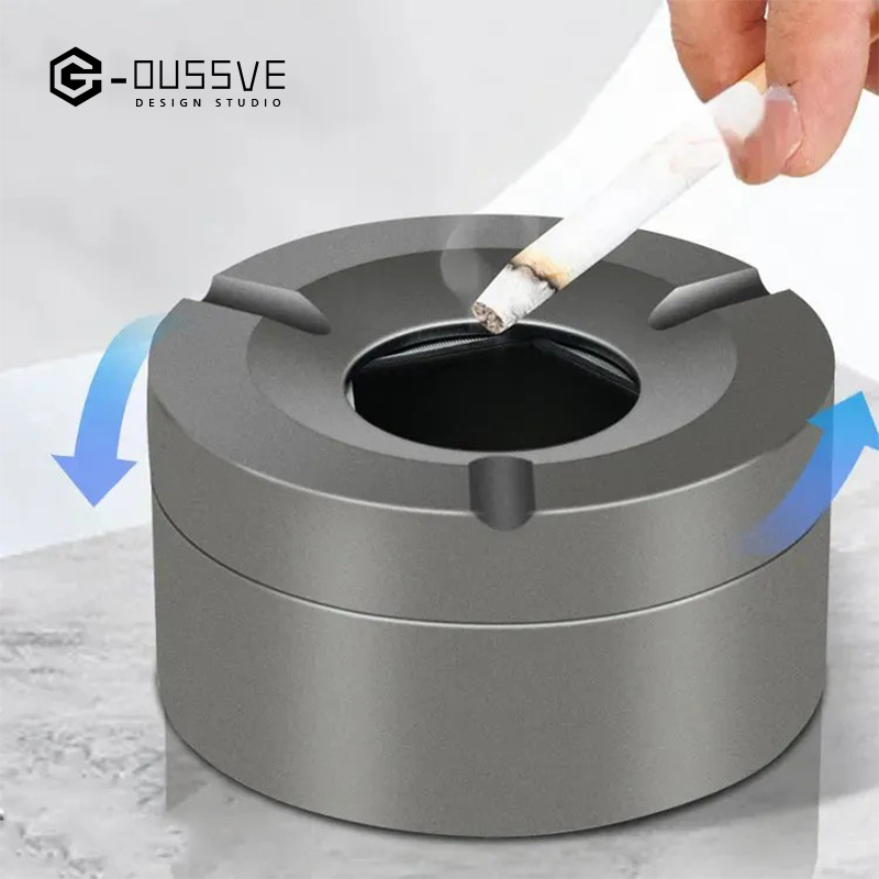 G-OUSSVE｜Anti Ash Ashtray Stainless Steel, Office and Home Stainless Steel Ashtray
