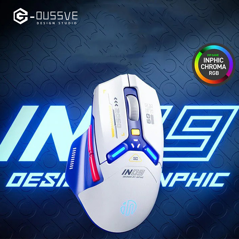 G-OUSSVE｜Inphic IN9 Three-mode Wireless Mouse, Wired Bluetooth, Gaming, E-sports, Office Computer, Notebook Charging Machinery