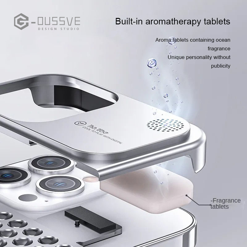 G-OUSSVE｜Aromatherapy Mobile Phone Case iphone  Aluminum Alloy Anti-drop Heat Dissipation