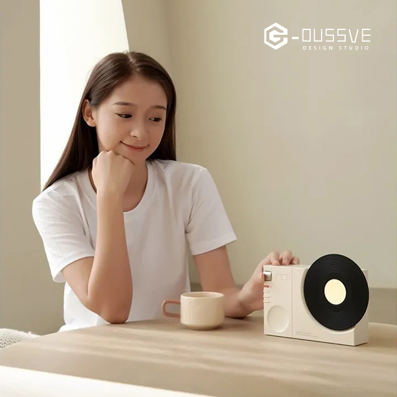 G-OUSSVE｜Time Bluetooth Speaker Desktop Retro Clock Speaker Subwoofer Film Rotatable Birthday Gift
