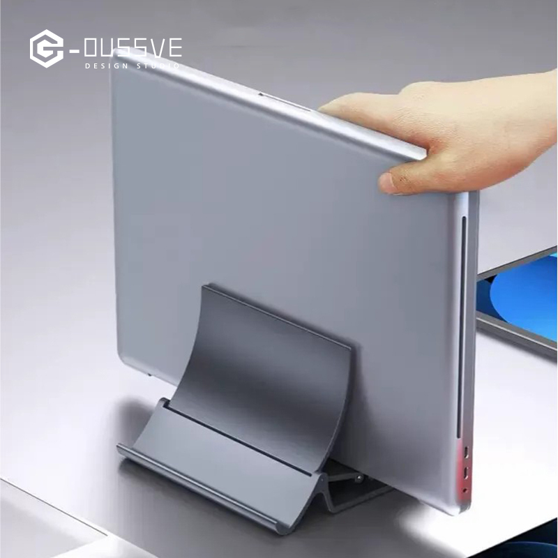 G-OUSSVE｜Laptop Vertical Stand, Desktop Computer Gravity Storage Rack, Vertical Holder, Cooling Support Stand, Universal Stand for Phones, iPads, Tablets, and Gaming Laptops