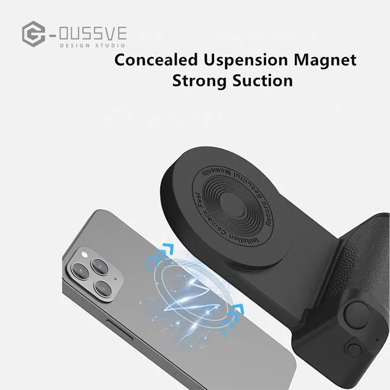 G-OUSSVE｜Magnetic Camera Handle, Photo Stand, Smart Bluetooth Mobile Phone Anti -shake Selfie, Desktop Wireless Charger, Compatible With Apple & Android