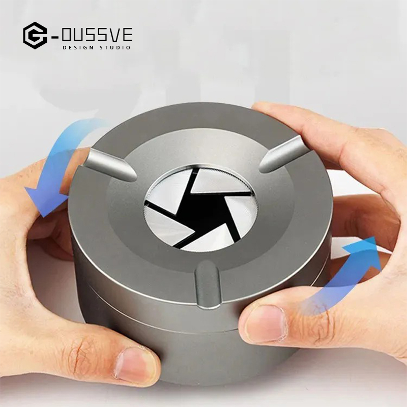 G-OUSSVE｜Anti Ash Ashtray Stainless Steel, Office and Home Stainless Steel Ashtray
