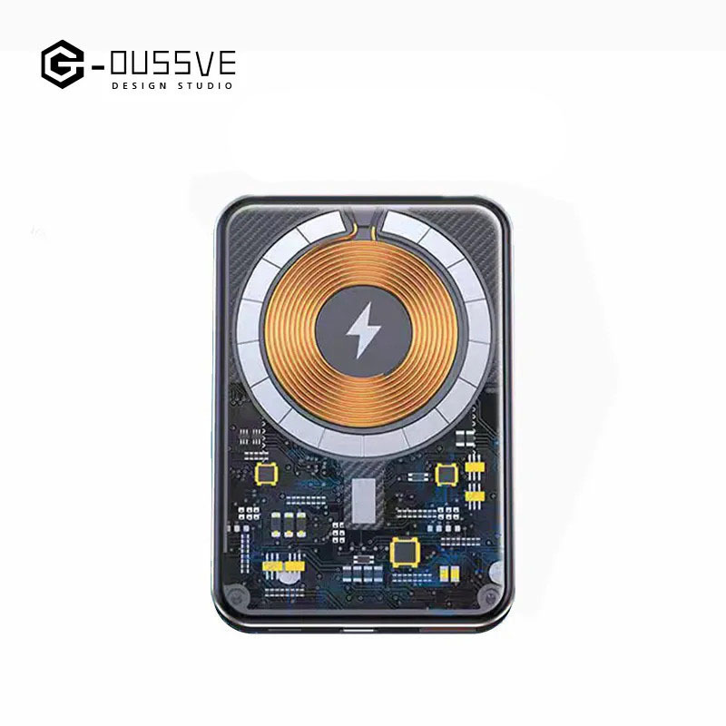 G-OUSSVE｜Punk Transparent Apple Six Piece Set Suitable for iPhone Wireless Charging Fast Adaptor Five Piece Set Accessories Gift Box