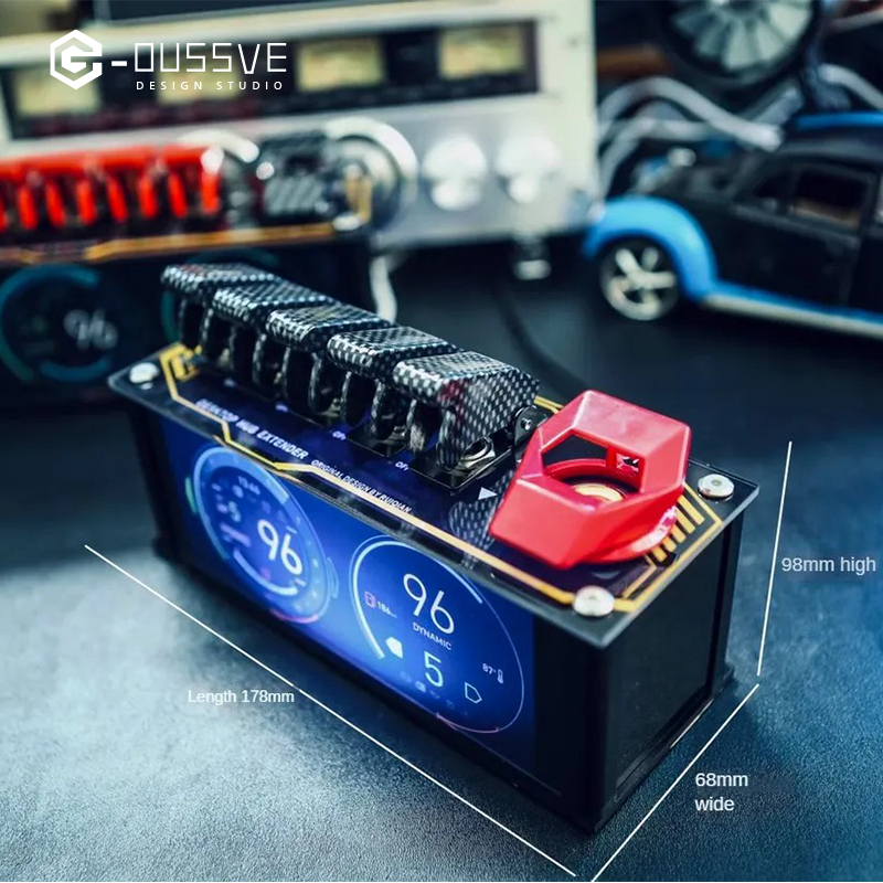 G-OUSSVE｜Table Setup, USB Blockchain Docking Station, Hub Extender, Atmosphere Lamp, Desktop Punk Decoration-Suitable for products with power below 15W