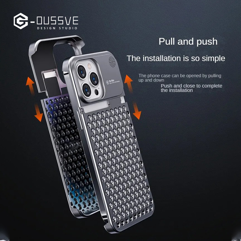 G-OUSSVE｜Aromatherapy Mobile Phone Case iphone  Aluminum Alloy Anti-drop Heat Dissipation