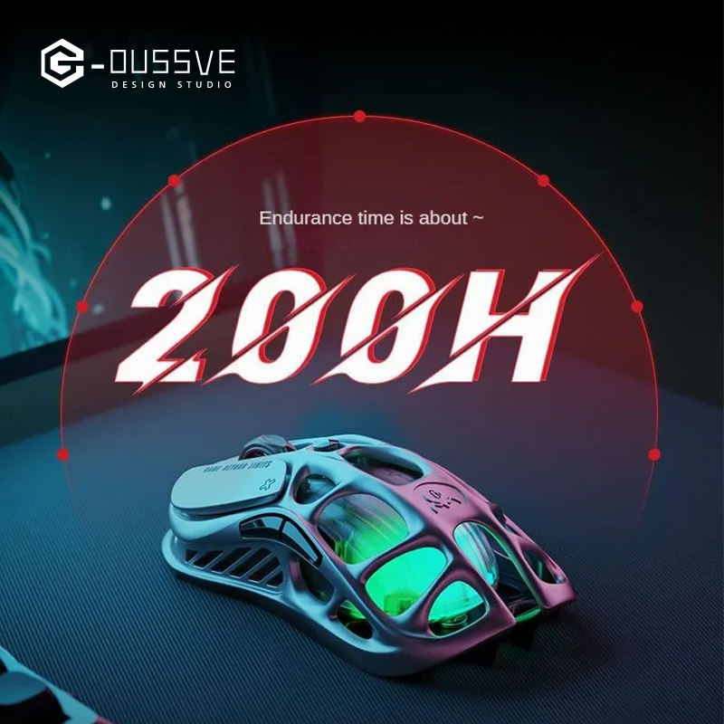 G-OUSSVE｜Magnesium Alloy Hollow Tri-Mode Mouse: The King of High-Performance Gaming Mice