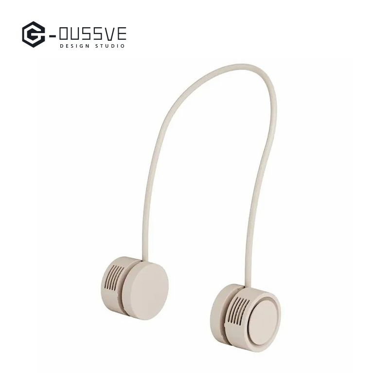 G-OUSSVE｜Foldable Neck Fan 3 Power Settings USB Rechargeable 1600mAh Battery Bladeless Fan for Outdoor Sports Travel