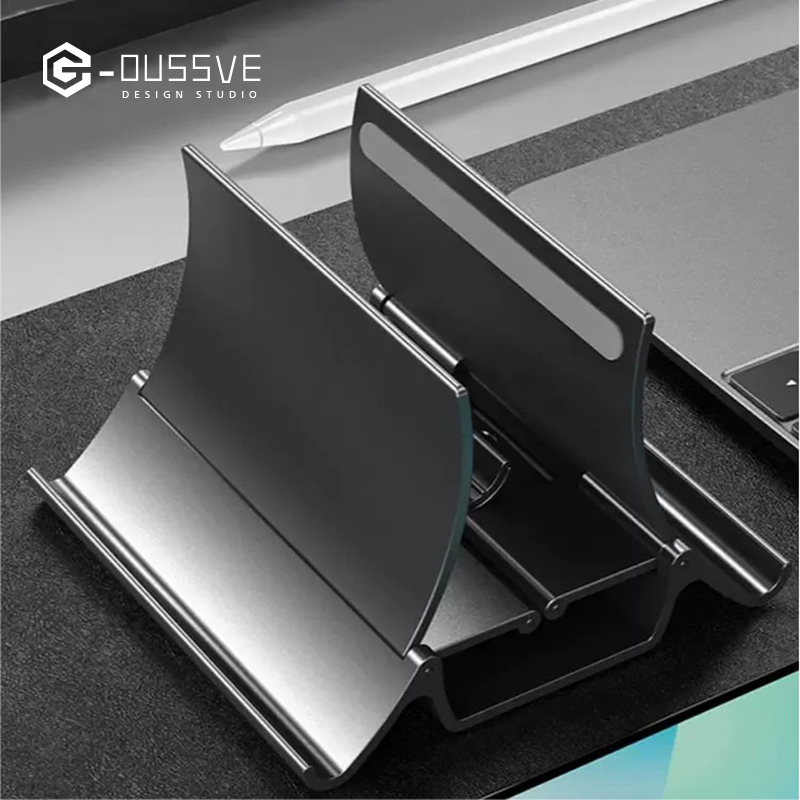 G-OUSSVE｜Laptop Vertical Stand, Desktop Computer Gravity Storage Rack, Vertical Holder, Cooling Support Stand, Universal Stand for Phones, iPads, Tablets, and Gaming Laptops