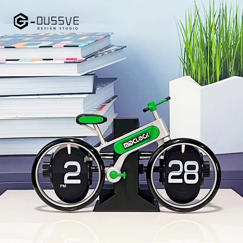 G-OUSSVE｜Automatic Page Flipping Mechanical Clock Balance Calendar European Creative Gateway Internet Celebrity Desktop Decoration