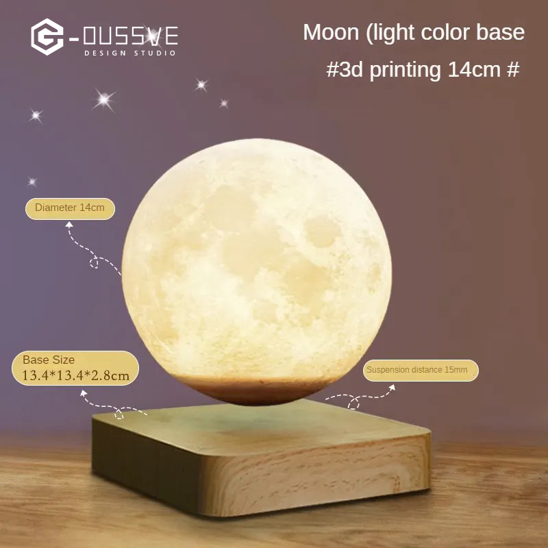 G-OUSSVE｜Magnetic Levitation Moon Lamp Bedroom Bedside Decoration, Atm