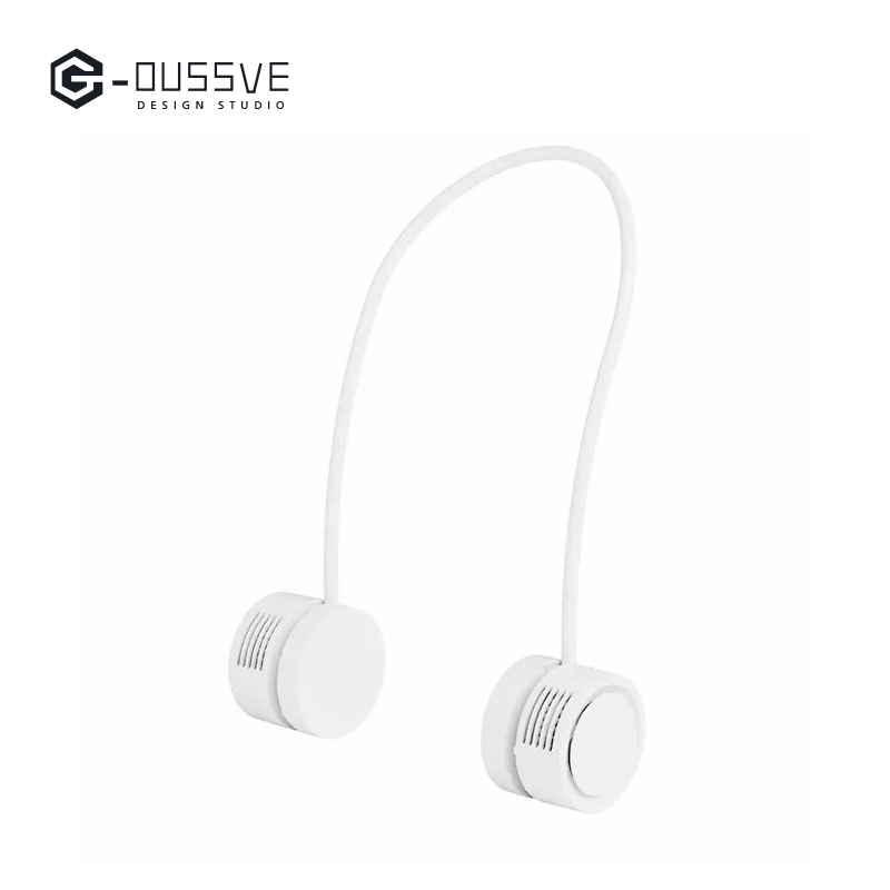 G-OUSSVE｜Foldable Neck Fan 3 Power Settings USB Rechargeable 1600mAh Battery Bladeless Fan for Outdoor Sports Travel