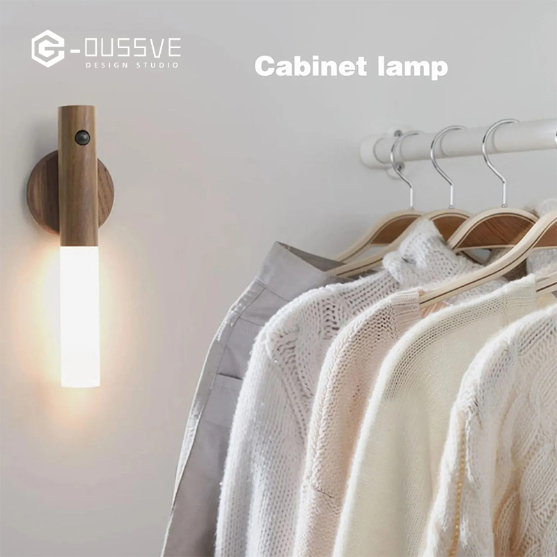 G-OUSSVE｜Magnetic Led Night Lamp Rechargeable Portable Motion Sensor Night Light No Plug USB Charge Wall Lamp for Hallway Bedroom Wardrobe Table Stairwell Cabinet Kitchen