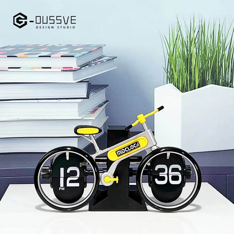 G-OUSSVE｜Automatic Page Flipping Mechanical Clock Balance Calendar European Creative Gateway Internet Celebrity Desktop Decoration