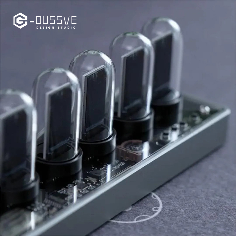 G-OUSSVE｜ISP Color Screen Desktop Clock, Huiguang Tube Desktop Alarm Clock, Desktop Creative Decoration