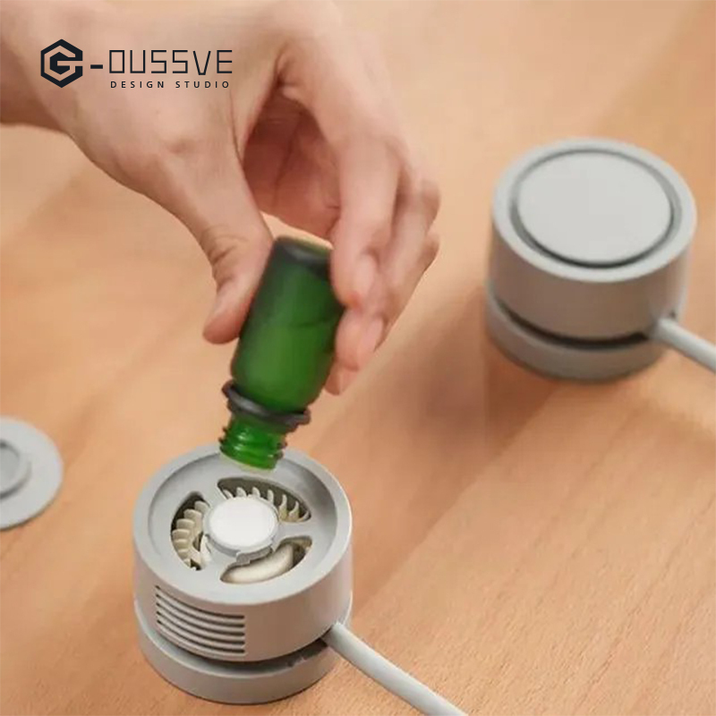 G-OUSSVE｜Foldable Neck Fan 3 Power Settings USB Rechargeable 1600mAh Battery Bladeless Fan for Outdoor Sports Travel