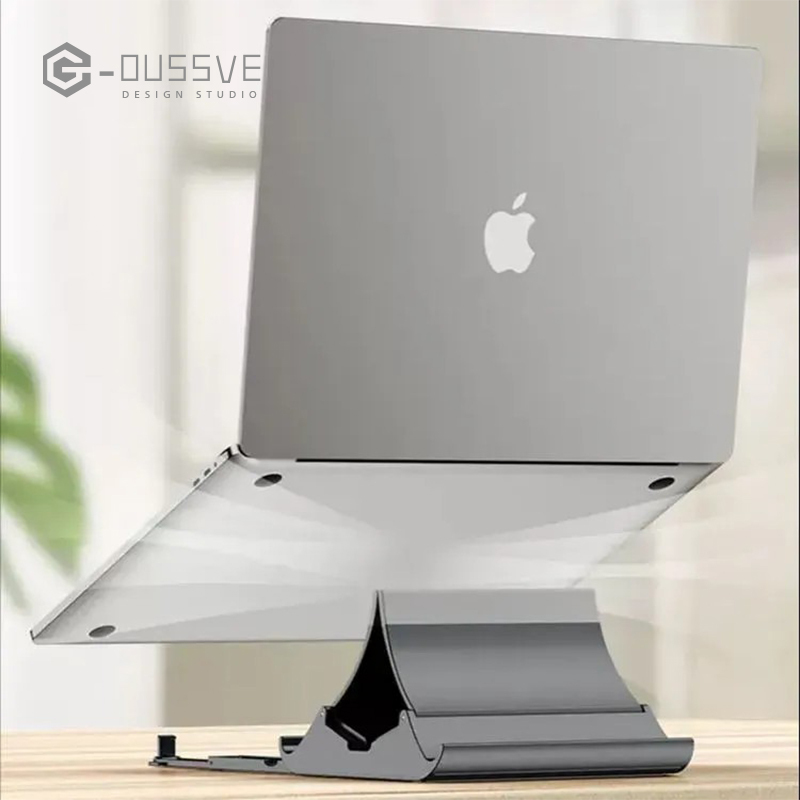 G-OUSSVE｜Laptop Vertical Stand, Desktop Computer Gravity Storage Rack, Vertical Holder, Cooling Support Stand, Universal Stand for Phones, iPads, Tablets, and Gaming Laptops