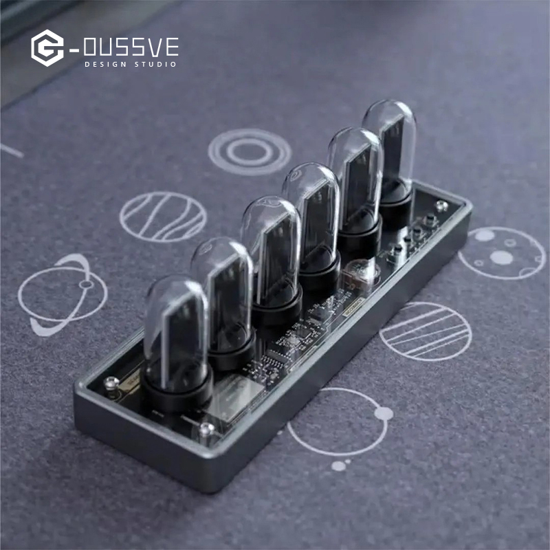 G-OUSSVE｜ISP Color Screen Desktop Clock, Huiguang Tube Desktop Alarm Clock, Desktop Creative Decoration