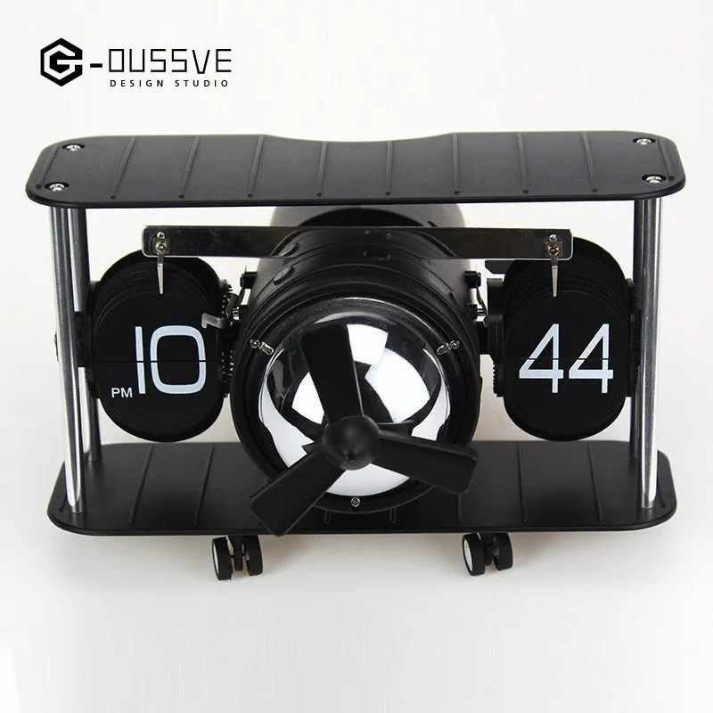 G-OUSSVE｜Automatic Page Flipping Mechanical Clock Balance Calendar European Creative Gateway Internet Celebrity Desktop Decoration