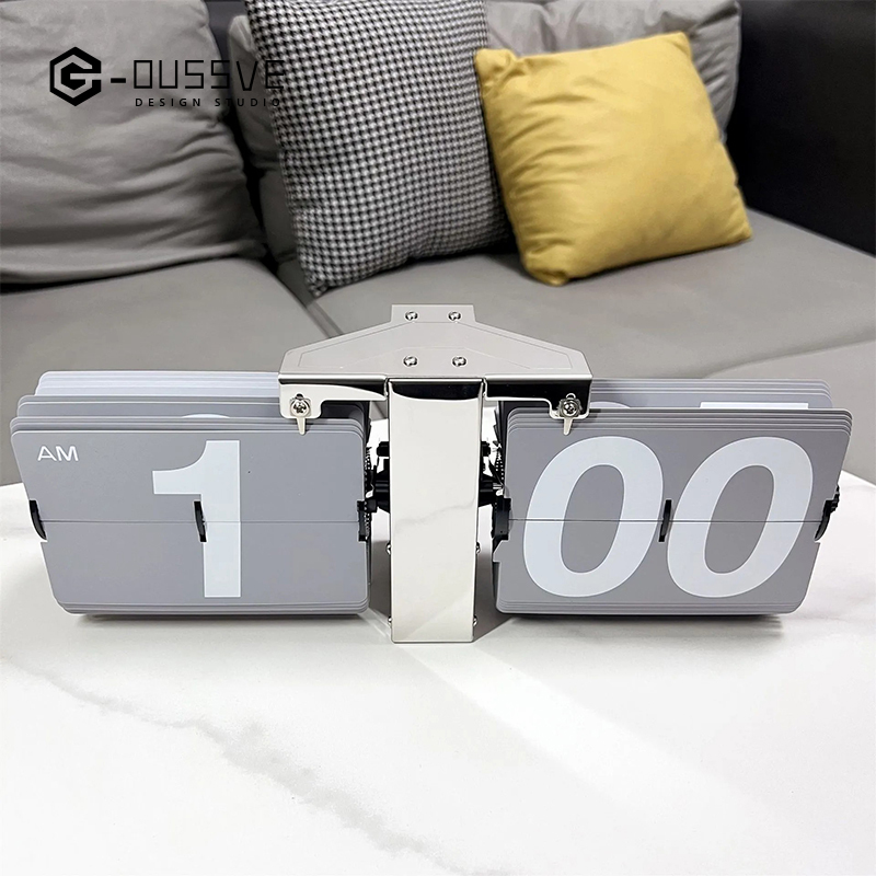 G-OUSSVE｜Automatic Page Flipping Mechanical Clock Balance Calendar European Creative Gateway Internet Celebrity Desktop Decoration