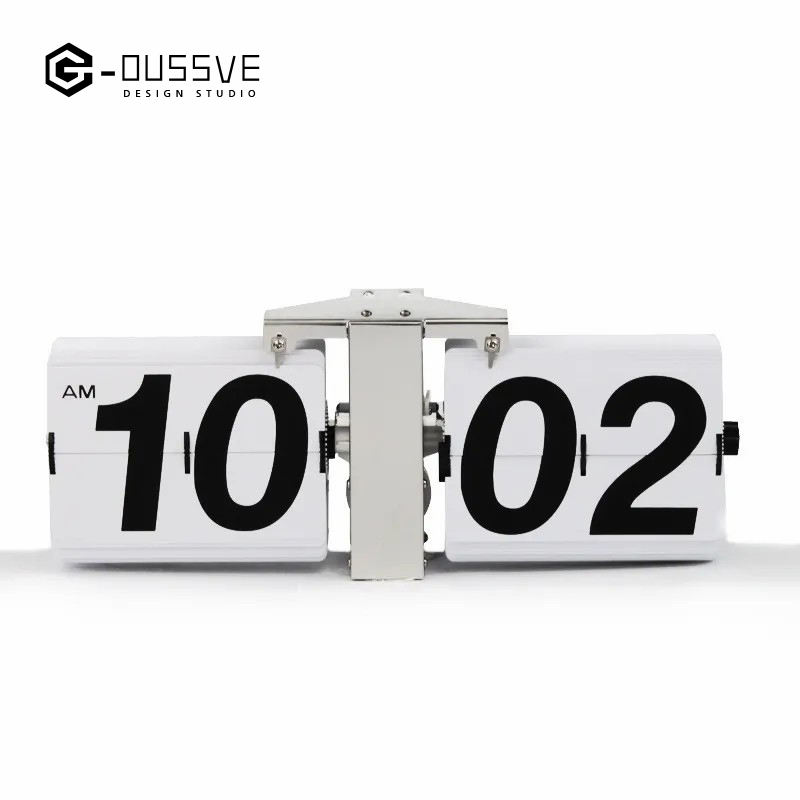 G-OUSSVE｜Automatic Page Flipping Mechanical Clock Balance Calendar European Creative Gateway Internet Celebrity Desktop Decoration