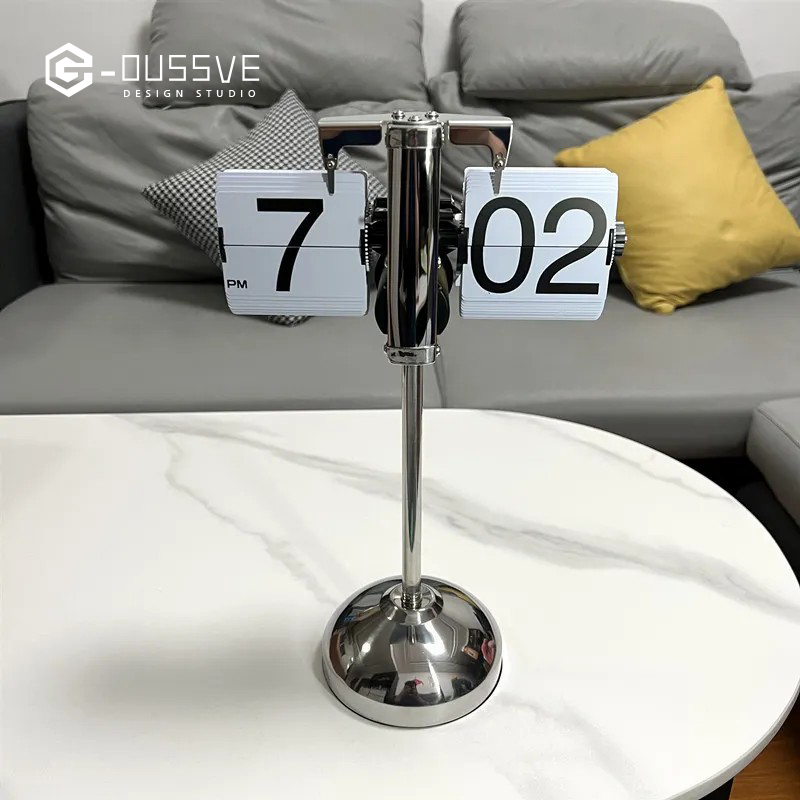 G-OUSSVE｜Automatic Page Flipping Mechanical Clock Balance Calendar European Creative Gateway Internet Celebrity Desktop Decoration