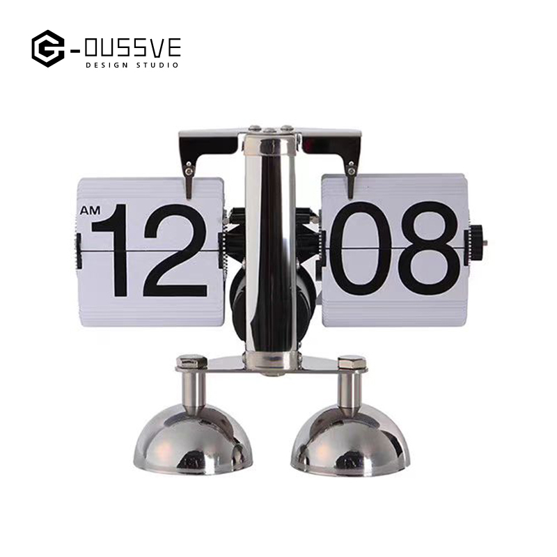 G-OUSSVE｜Automatic Page Flipping Mechanical Clock Balance Calendar European Creative Gateway Internet Celebrity Desktop Decoration
