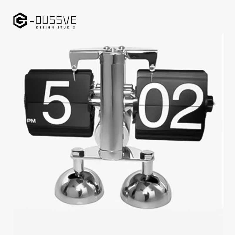 G-OUSSVE｜Automatic Page Flipping Mechanical Clock Balance Calendar European Creative Gateway Internet Celebrity Desktop Decoration