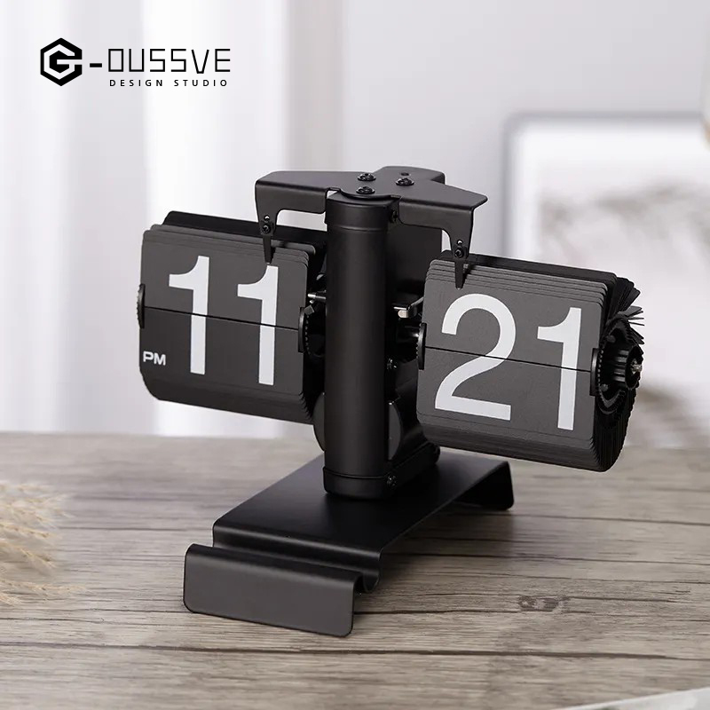 G-OUSSVE｜Automatic Page Flipping Mechanical Clock Balance Calendar European Creative Gateway Internet Celebrity Desktop Decoration