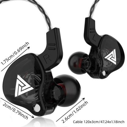 G-OUSSVE | Portable Wired In-Ear Earphones with 8D HiFi Bass, Noise-Canceling Mic, Sweatproof for Gaming, PS/XBOX, Running & Gym, 3D Stereo Sound, Subwoofer Audio, In-Ear Monitor, High-Fidelity Wired Headphones