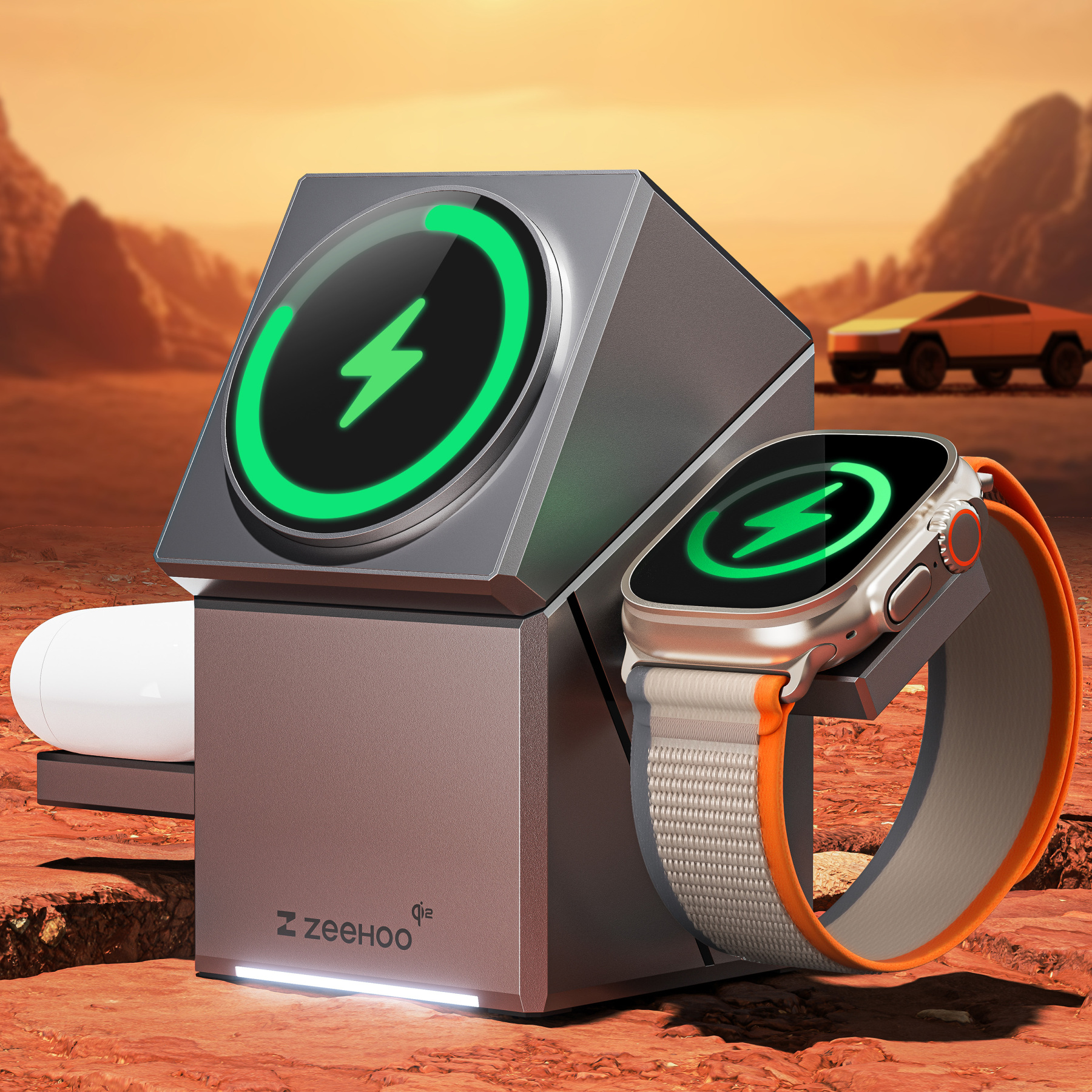 G-OUSSVE｜Wireless charger supports Qi2 protocol, compatible with MagSafe magnetic fast charging for phones, watches, and earbuds, compatible with Apple, Huawei, and Android