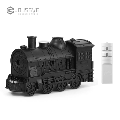 G-OUSSVE｜300ML Mini Retro Train Aroma Diffuser with Remote Control  & 2 Spray & Night Light Modes, Portable Aromatherapy Diffuser for Bedroom, Living Room,Office, Home Decor